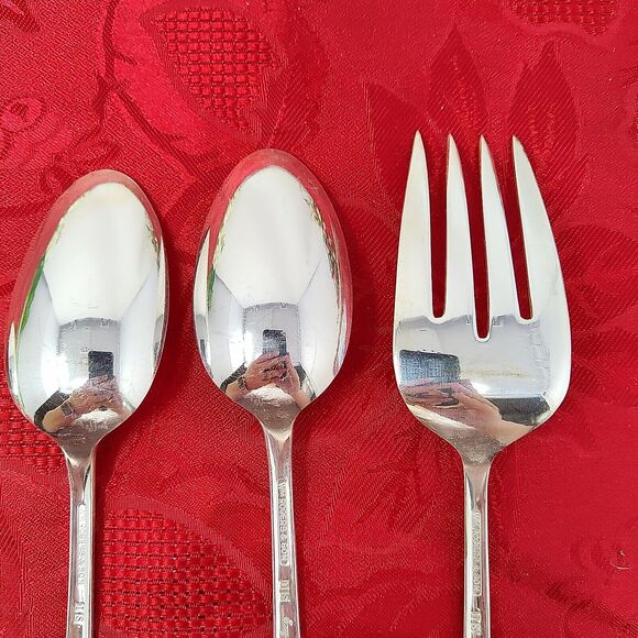 5 Serving 1940'S Wm ROGERS "EXQUISITE" Serving Pieces Silver Plated Beautiful - Picture 15 of 16